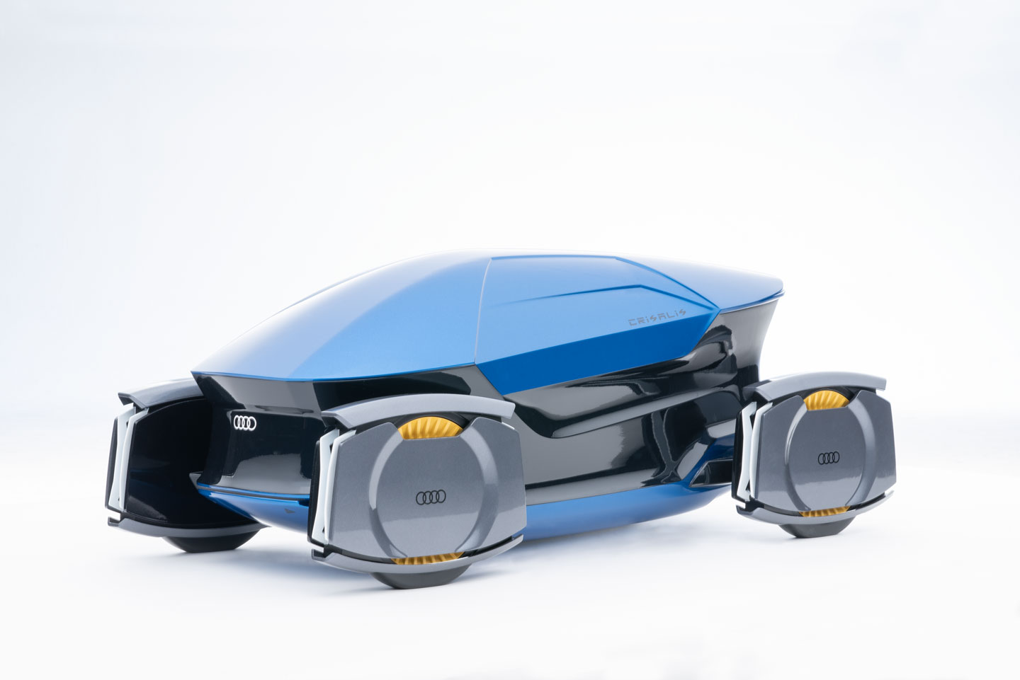 Audi Crisalis autonomous mobility concept in a studio render