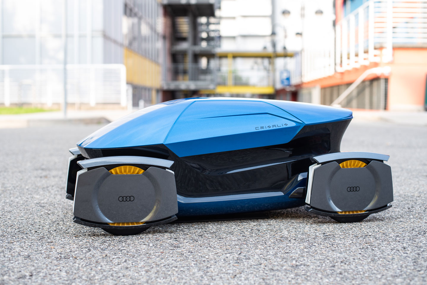 Side view of the Audi Crisalis physical design prototype