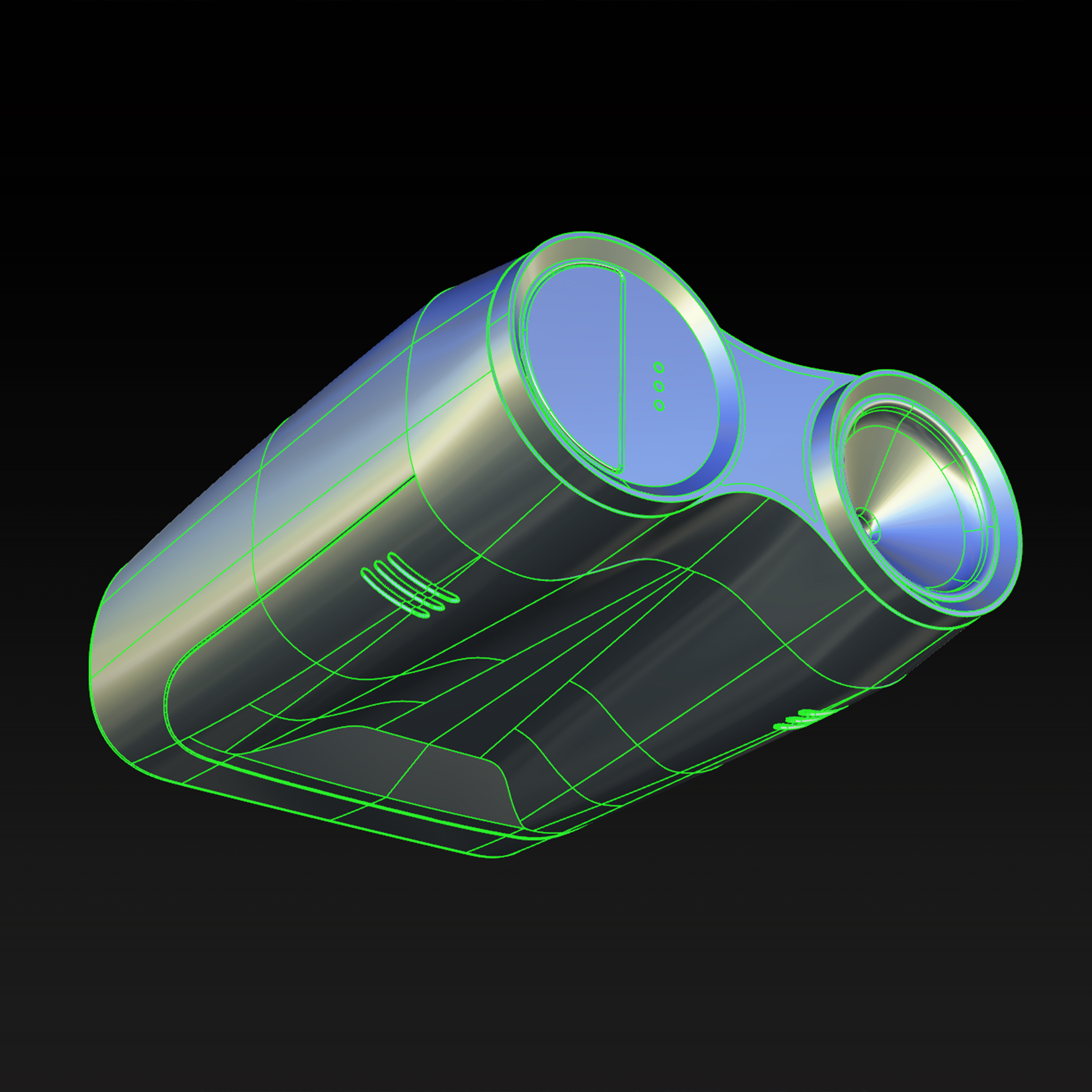 CAD surface model of the Droid compact vacuum device