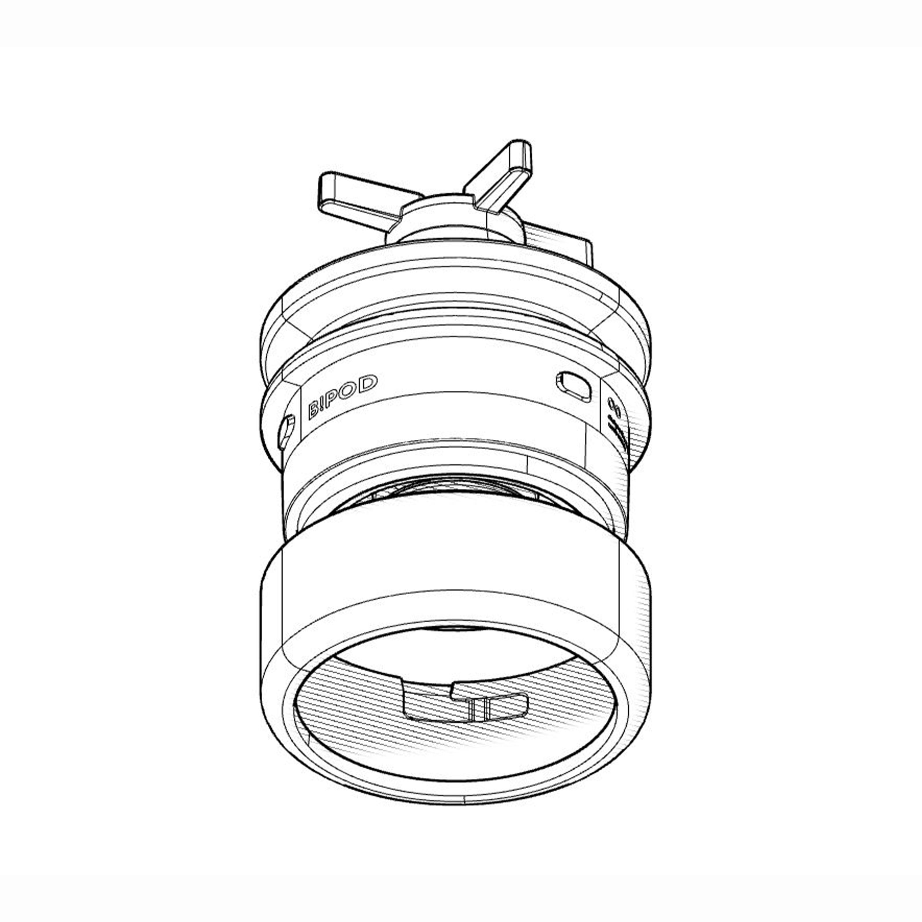 Bottom technical view of the Kabuto wine preservation stopper