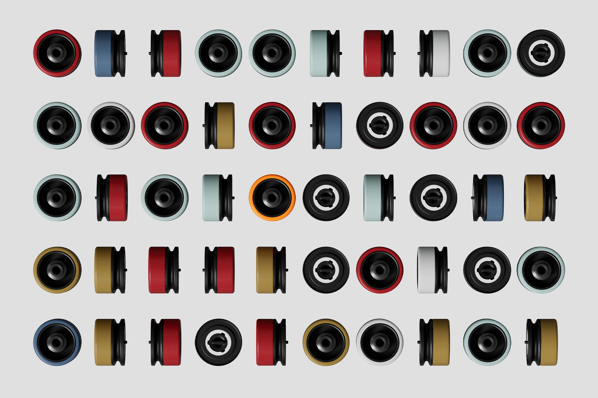Kabuto wine preservation stoppers shown in multiple color variations