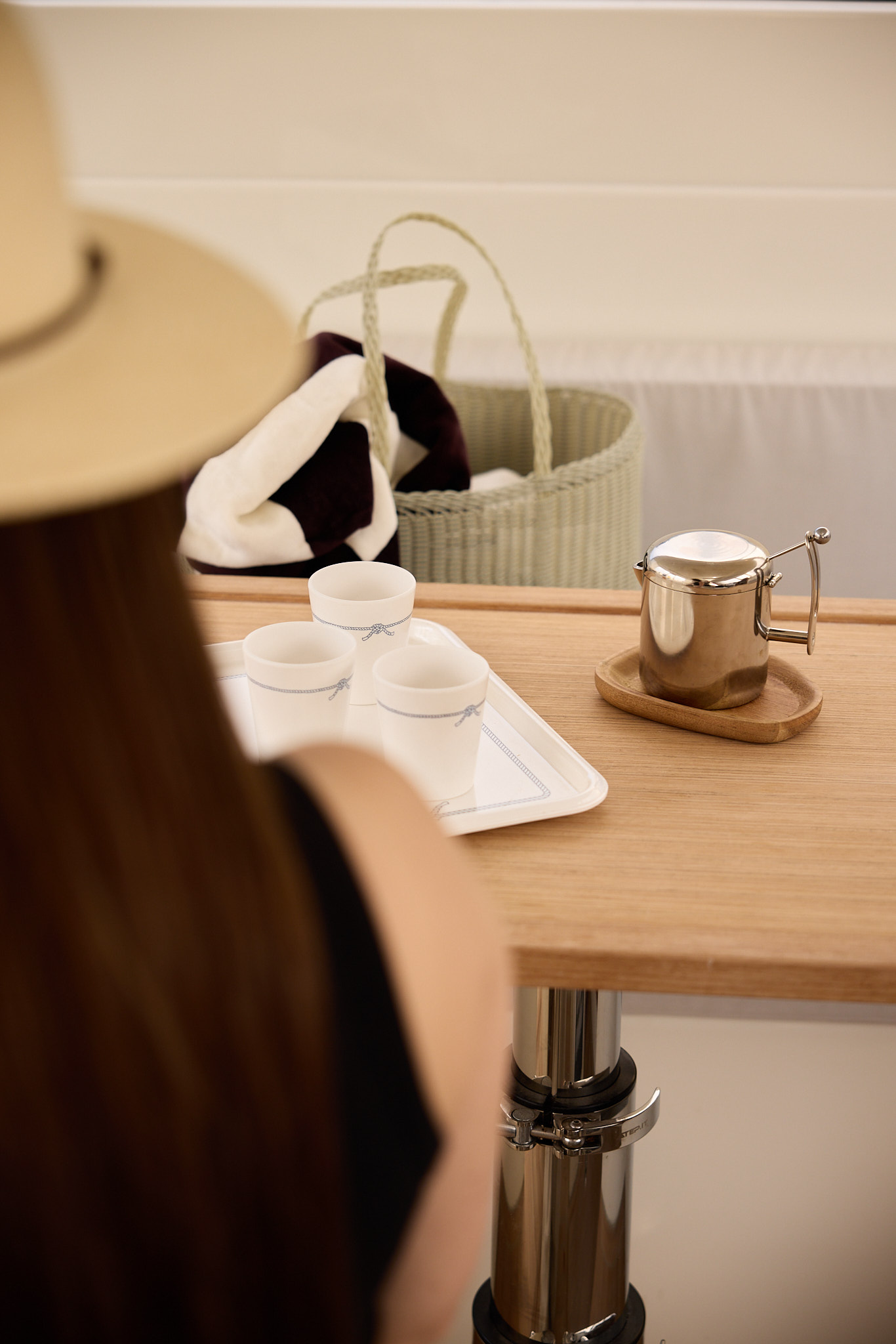 Margot moka coffee maker used for serving coffee in a domestic interior